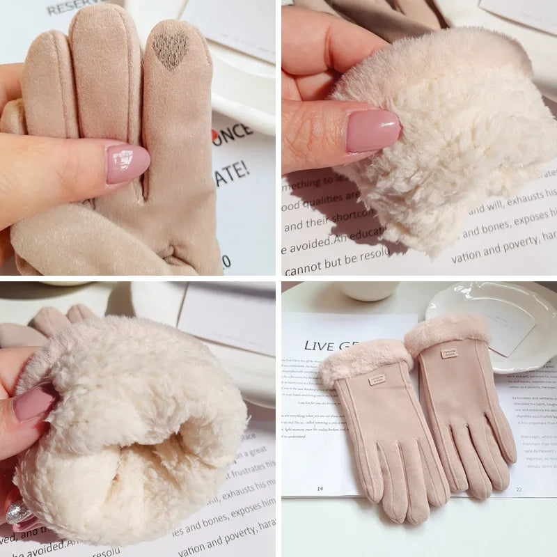 Plush touchscreen gloves