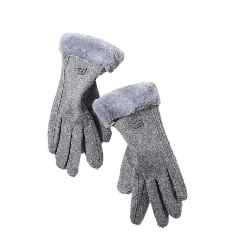 Plush touchscreen gloves