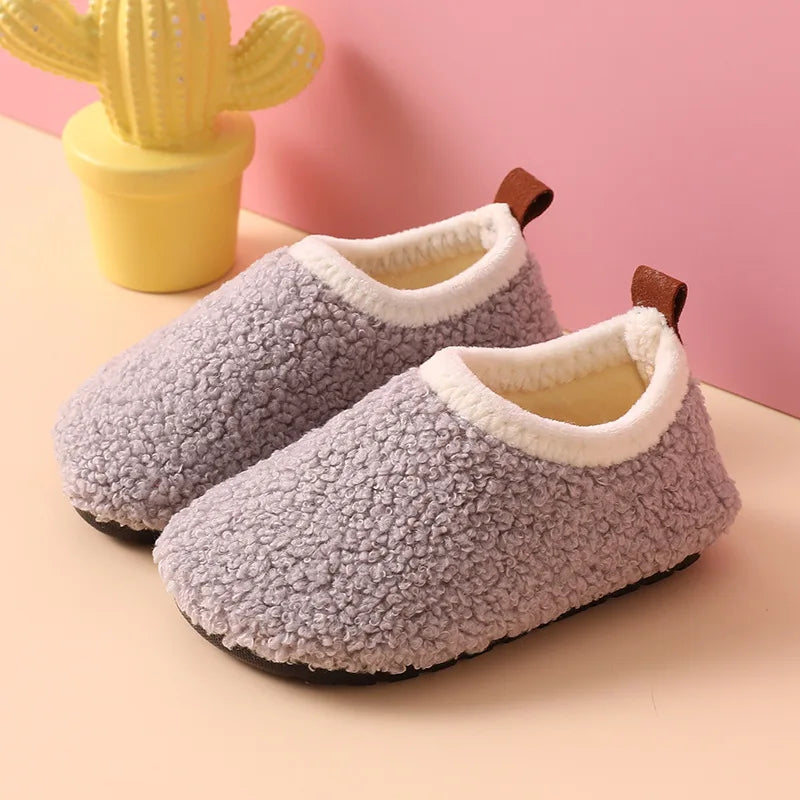 Children's warm cotton slippers