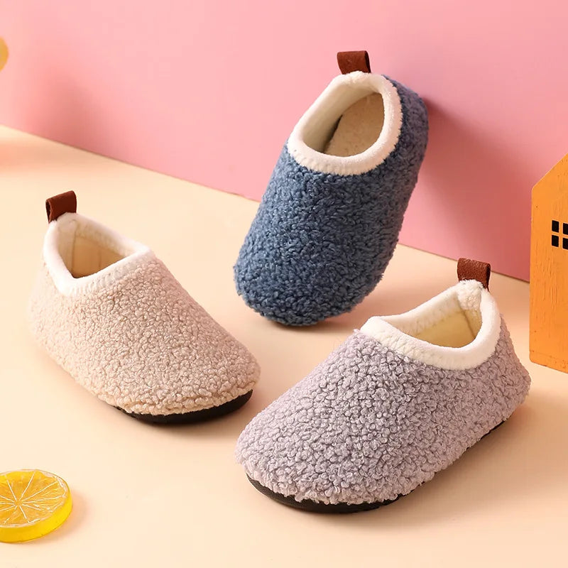 Children's warm cotton slippers