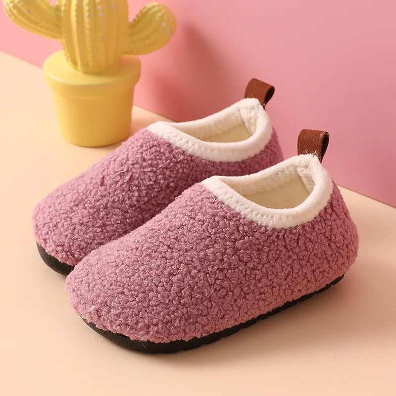 Children's warm cotton slippers