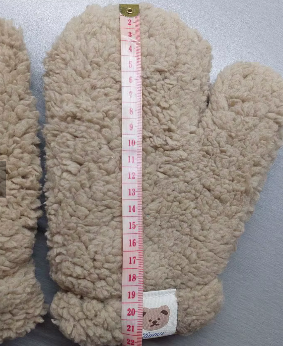 Plush Warm Bear Gloves