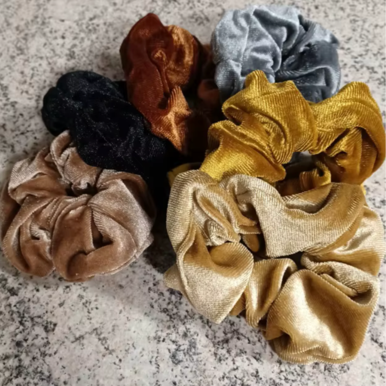 Velvet scrunchies