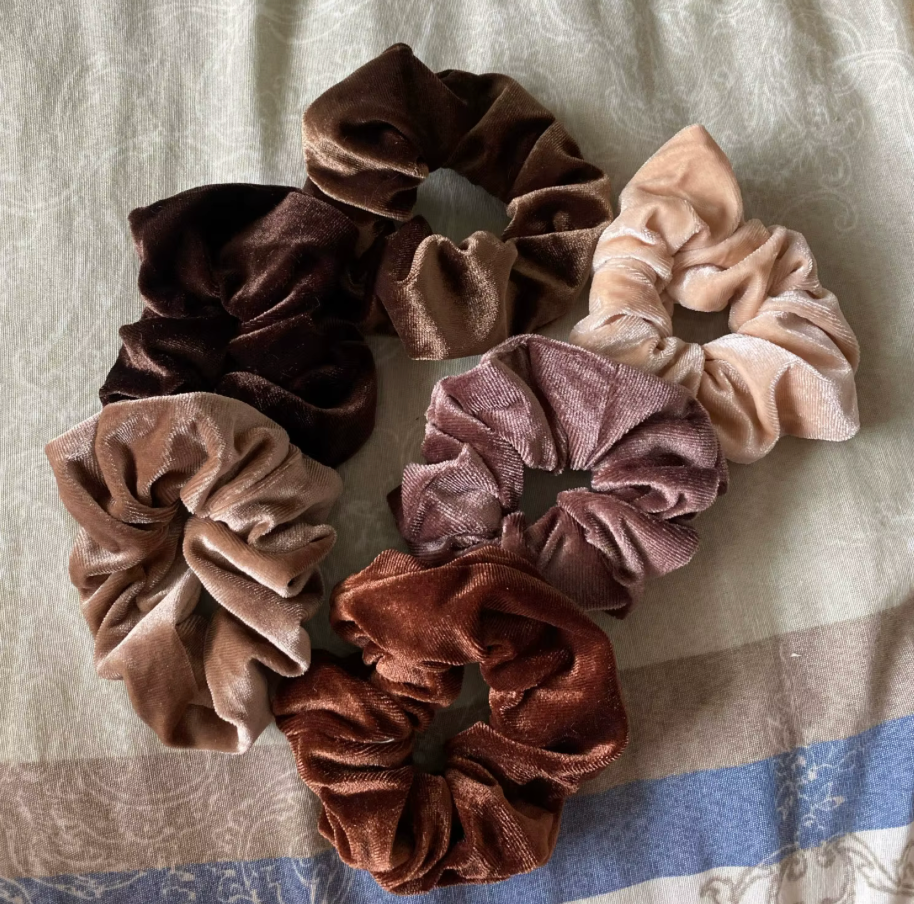 Velvet scrunchies