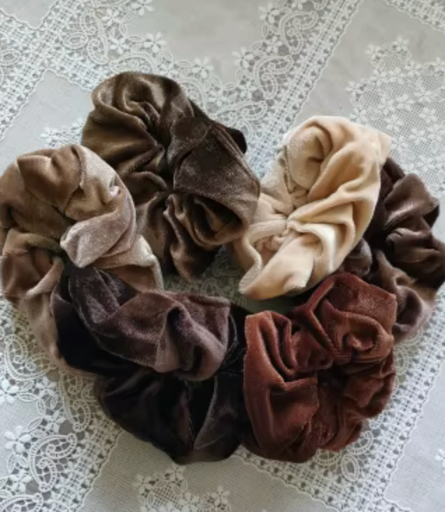 Velvet scrunchies