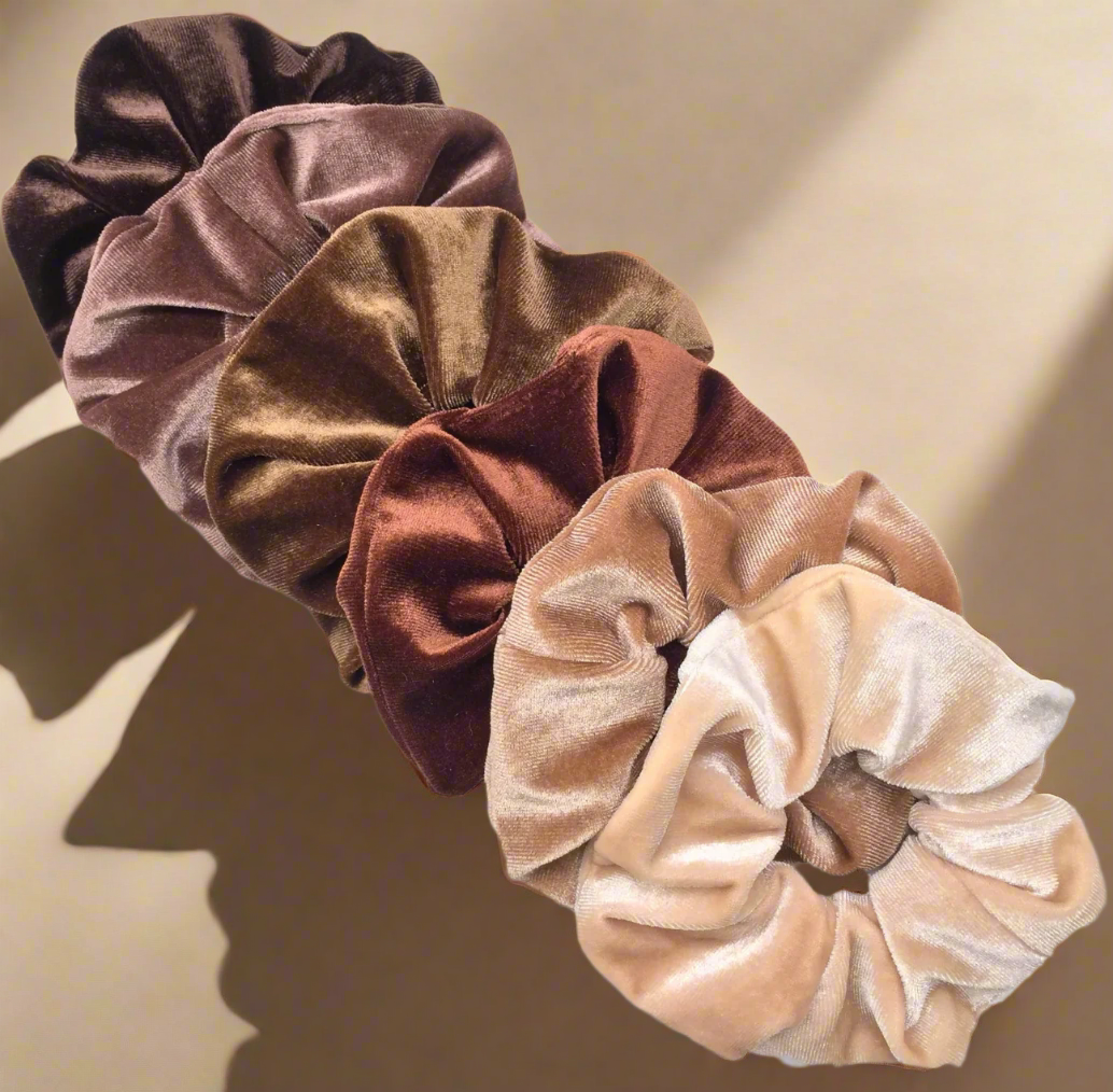 Velvet scrunchies